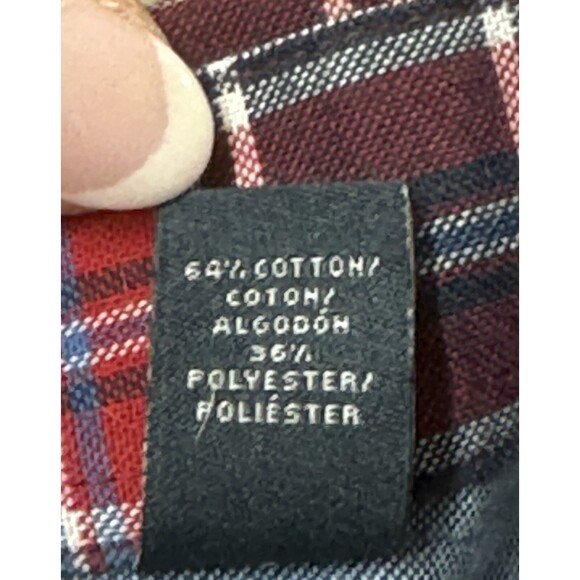 ARROW Men's Ombre Plaid Long Sleeve Button down Woven Shirt SIZE XL - Picture 8 of 8